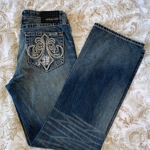 Affliction Men’s Jeans “Cooper Relaxed Boot” Black Premium